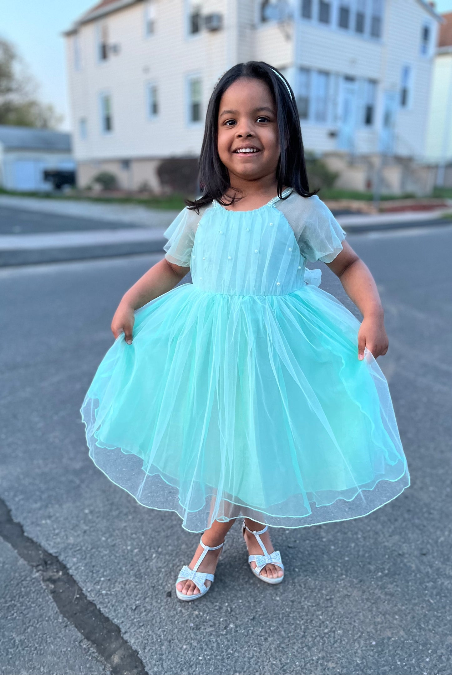 Mint green dress
