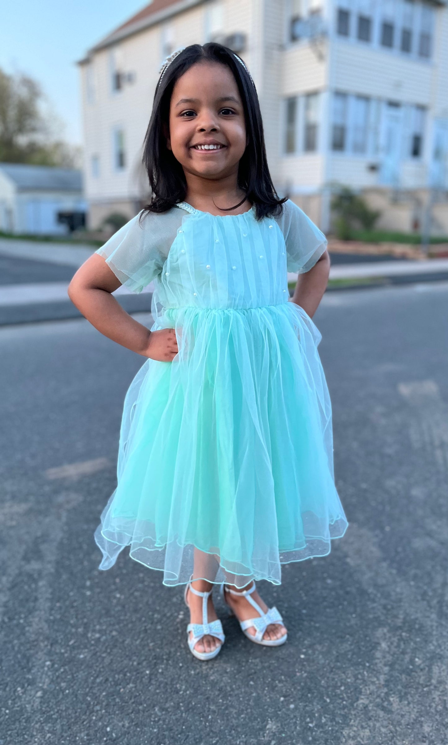 Mint green dress