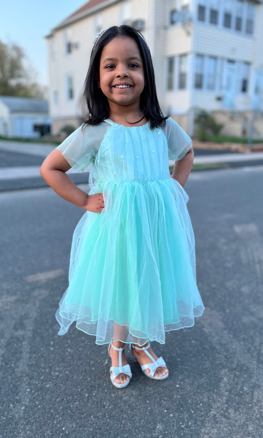 Mint green dress