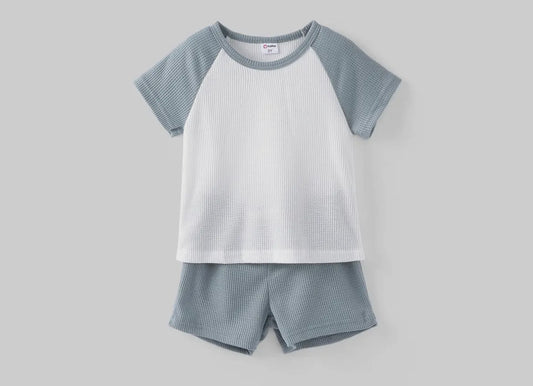 Toddler boys 2pcs Raglan Sleeve Tee and Shorts Set
