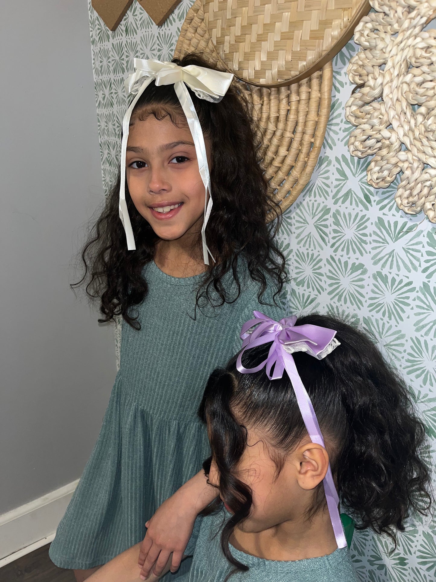 Satin Double Bow Long Tail Hair Clip