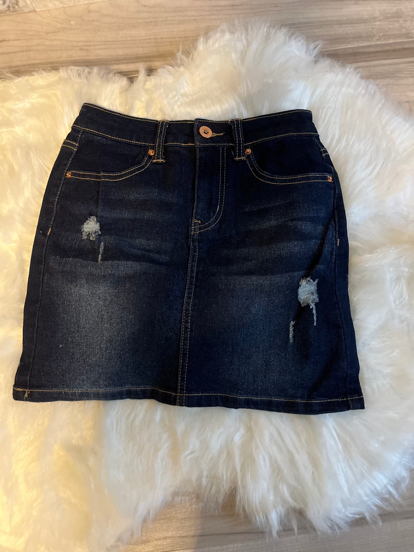 Dark Indigo jean skirt