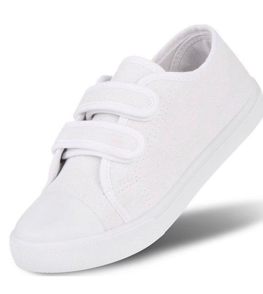 White canvas sneakers