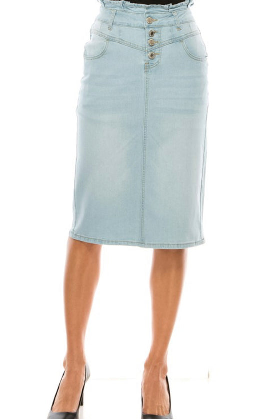 Light Indigo Denim skirt